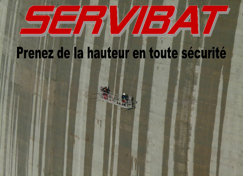 Plateforme suspendue ou sur mât FIXEO (location avec installation et entretien) Barrage Hydraulique en Suisse
