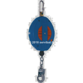Blocfor® 10 à câble galvanisé Ø 4,7 mm. Mousqueton automatique monté sur émerillon. Sans témoin de chute. Fonctionne aussi à l'horizontale. Longueur : 10 m. Norme : EN 360