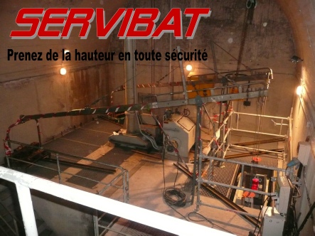 Mise en place d'une plateforme suspendue dans un puit sur un barrage (Montage, location, entretien et dépannage)