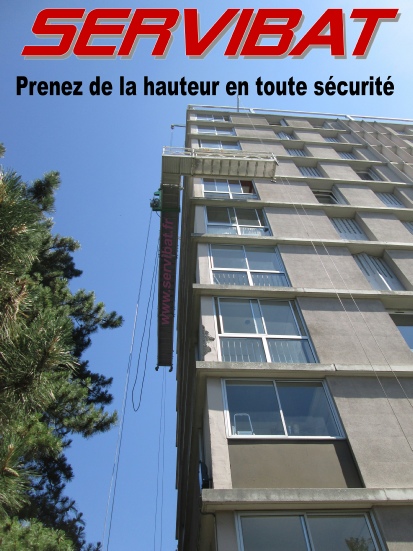 Plateforme suspendue électrique + angle (Location et montage)